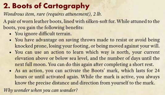 Boots of Cartography